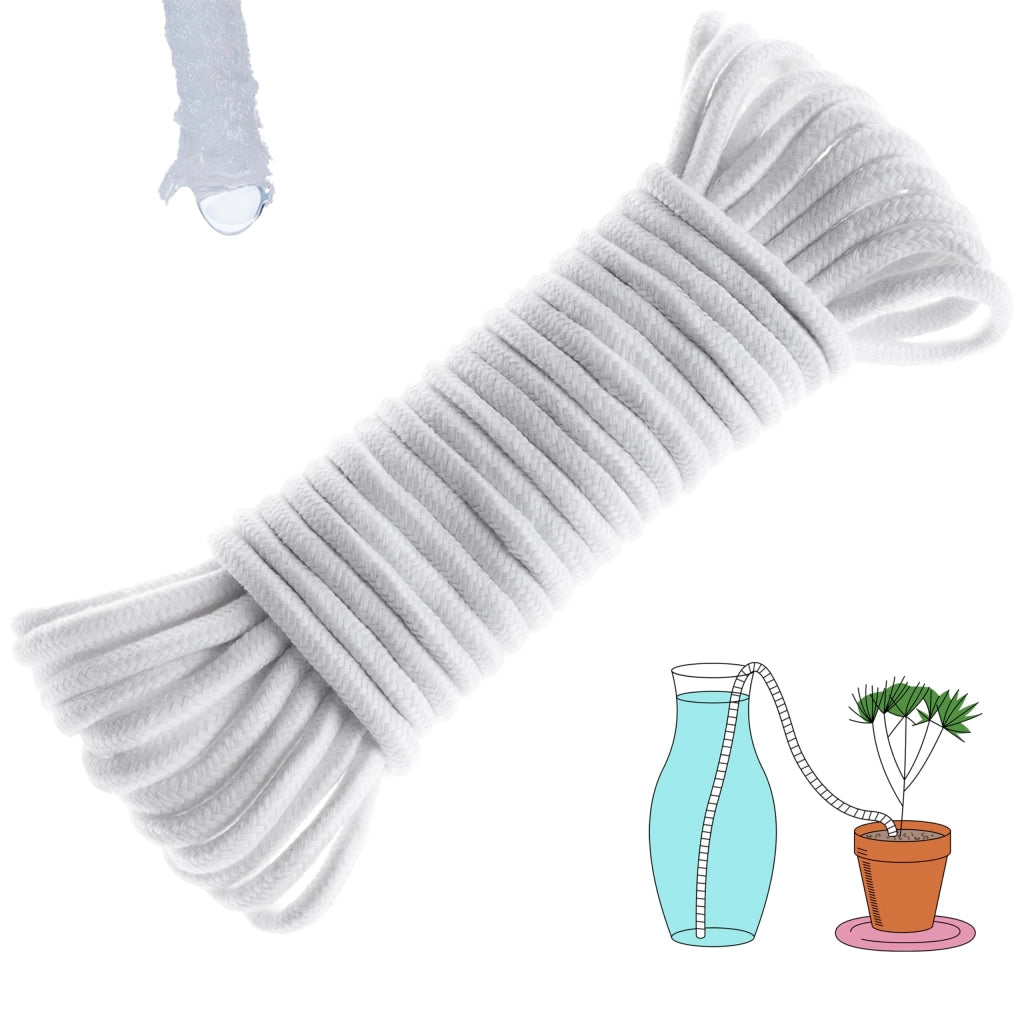Cordone per irrigazione, lunghezza 15,2 metri, diametro 6 mm, cordone capillare per piante