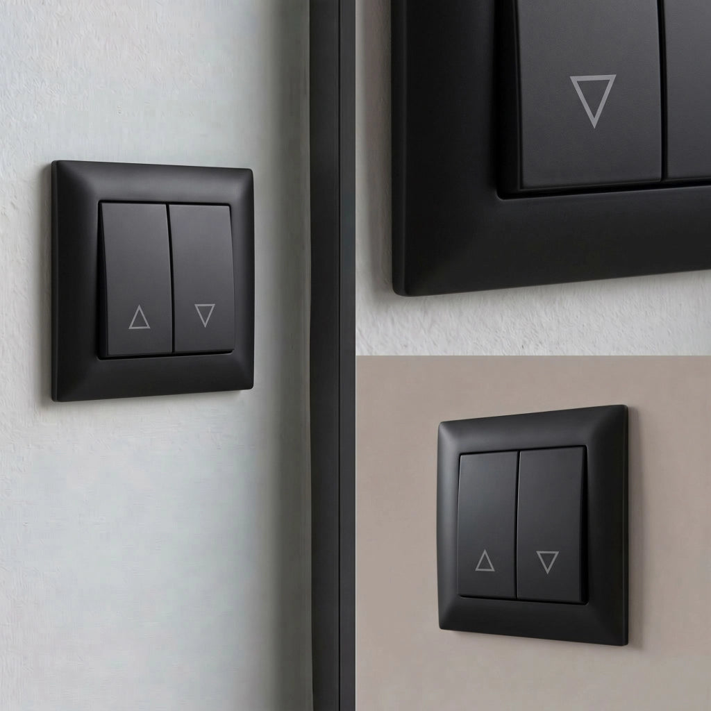 Interruttore Per Veneziane Con Cornice Oste Jnh009-w Black