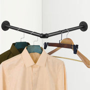 Appendiabiti angolare a 90°, 46 cm, removibile, design industriale