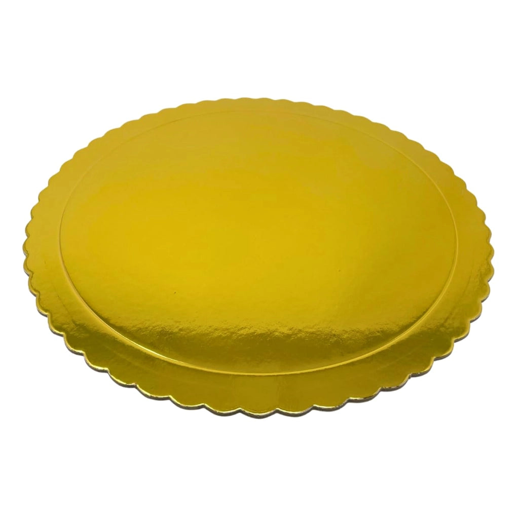 10 basi per torte, diametro 30 cm, spessore 3 mm, dorate, stabilizzate