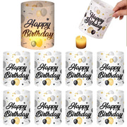 Set di 8 lanterne di plastica per compleanni, tipo lanterna da tavolo