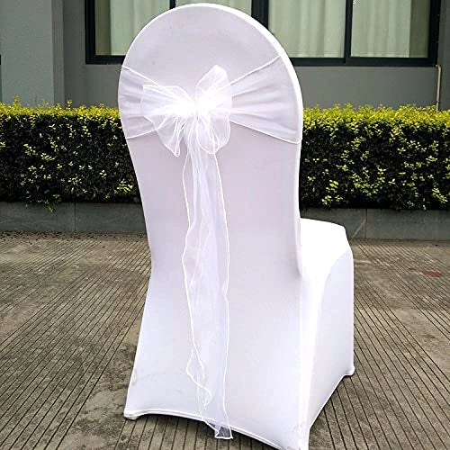 10 nastri in organza per sedie, 18x275 cm, ideali per matrimoni e feste