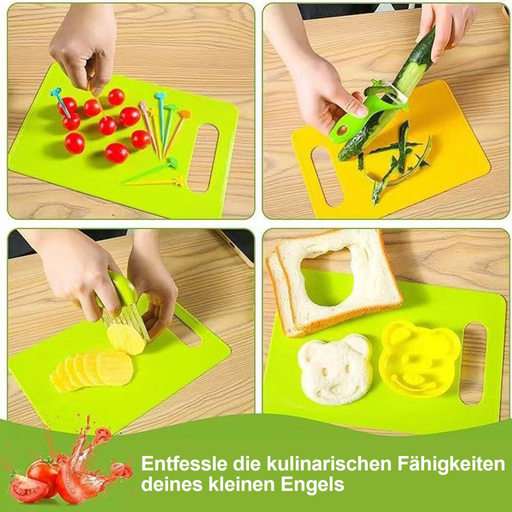Set da cucina per bambini da 46 pezzi con coltelli, formine e taglieri