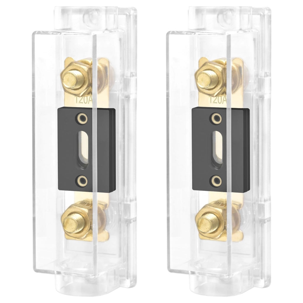 Portafusibili ANL, 0/2/4 AWG, 2 pezzi, 120 A, placcato oro