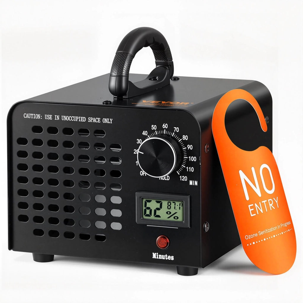 Generatore di Ozono Purificatore d Aria SS-Y01 24000 mg/h 100W Timer Regolabile 0-120 Min Compatto e Portatile per Casa e Officina