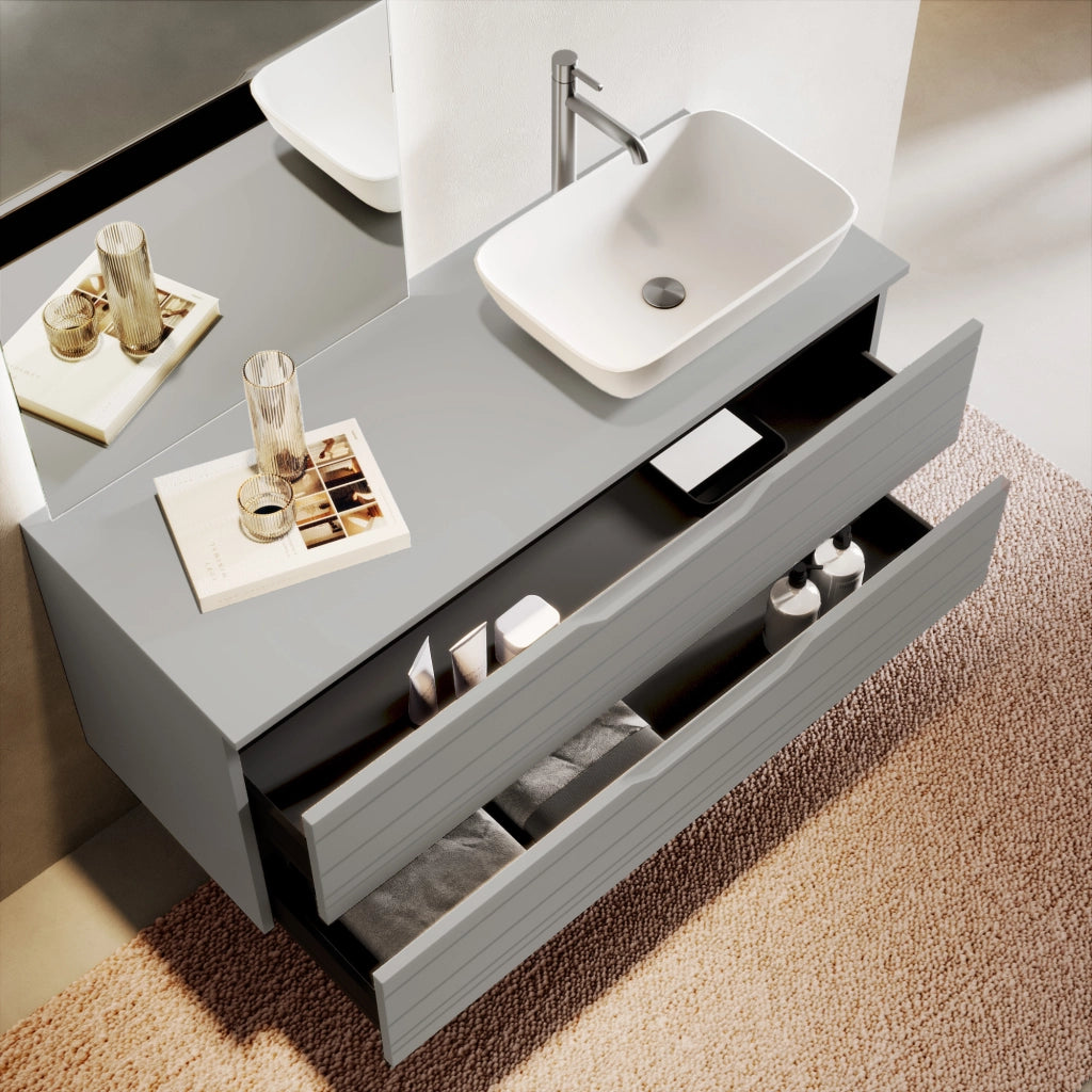 Composizione 4 pezzi SOLMIRA grigio