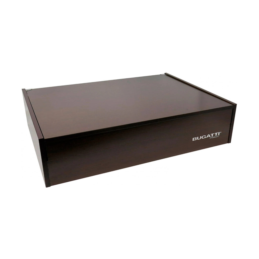 OPTICAL Ghiera Argento Anticato, Posate Set 49 Pz, Scatola Wenge, Colore: Onice
