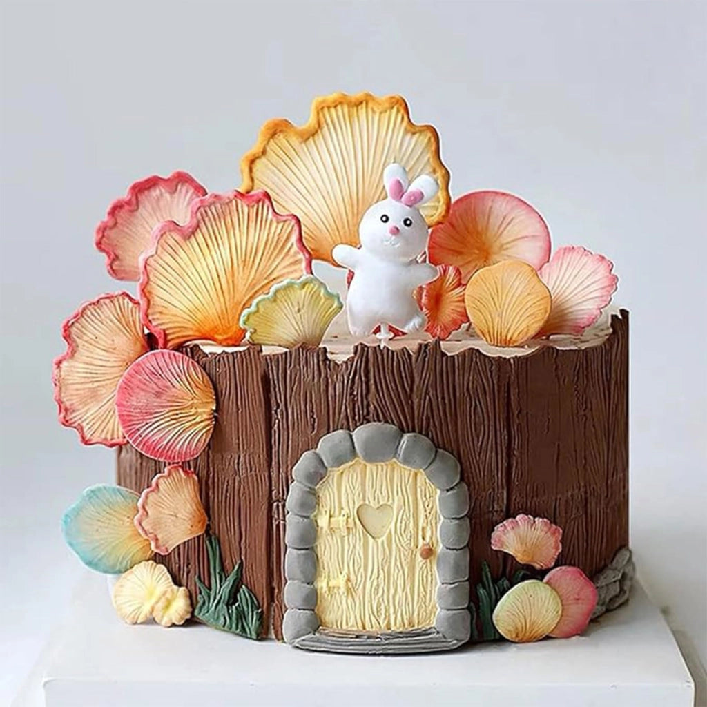Stampo in silicone a forma di fungo e Ginkgo Biloba, confezione da 2 pezzi, dimensioni 20x11 cm
