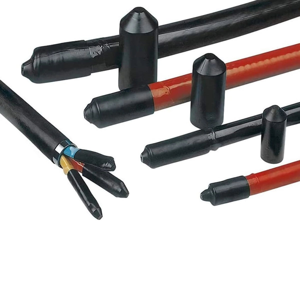 10 cappucci terminali per cavi, 20x45 mm, in poliolefine, impermeabili