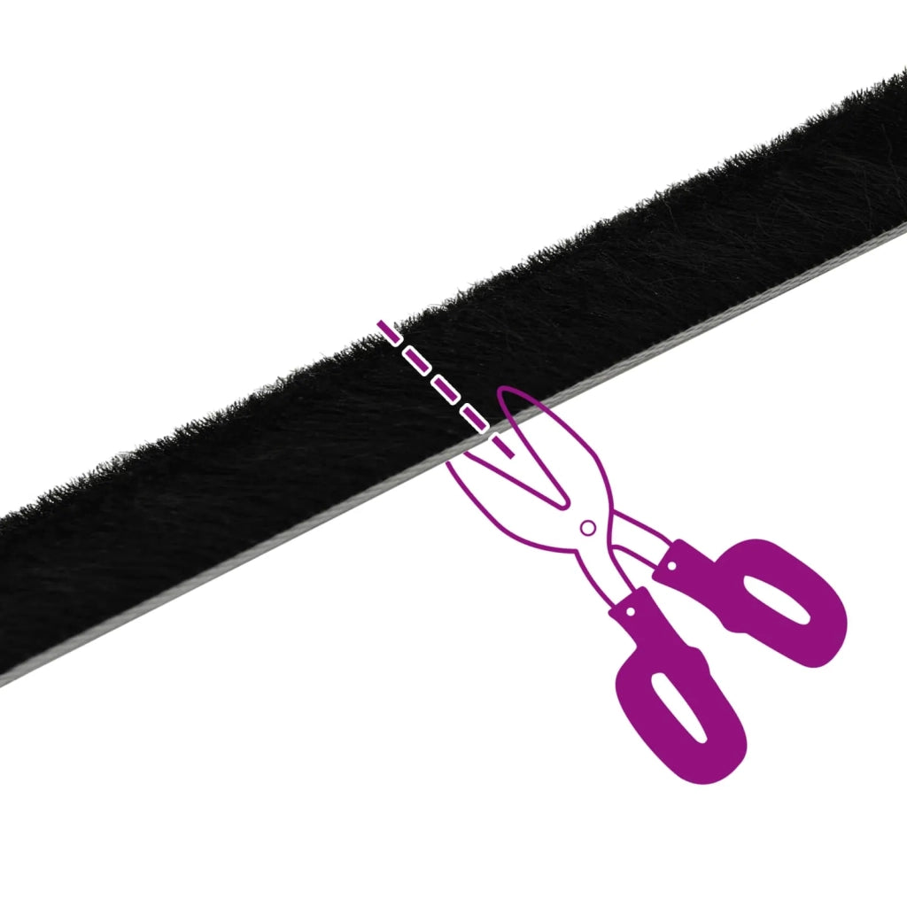 Guarnizione a spazzola autoadesiva 25 m PP Nero 42045188