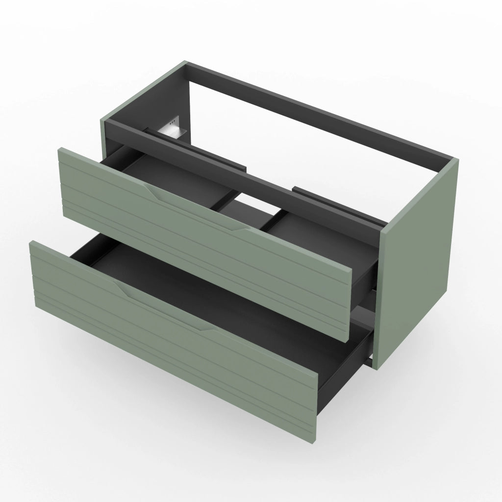 Base portalavabo 2 cassetti SOLMIRA verde salvia