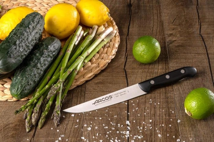 Coltelli da cucina, lama in acciaio inossidabile NITRUM, manico in PP nero, 15 cm