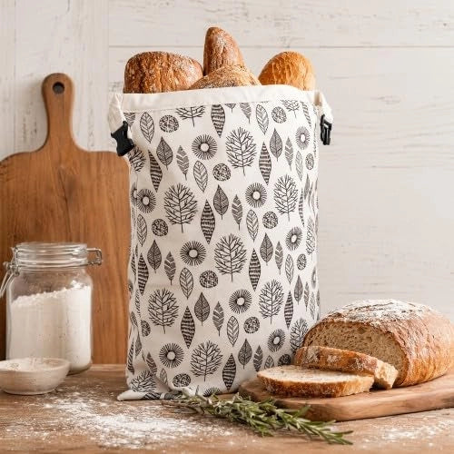 Sacchetto per pane in cera d'api, 43x33 cm, riutilizzabile, resistente ai grassi, 1 pezzo