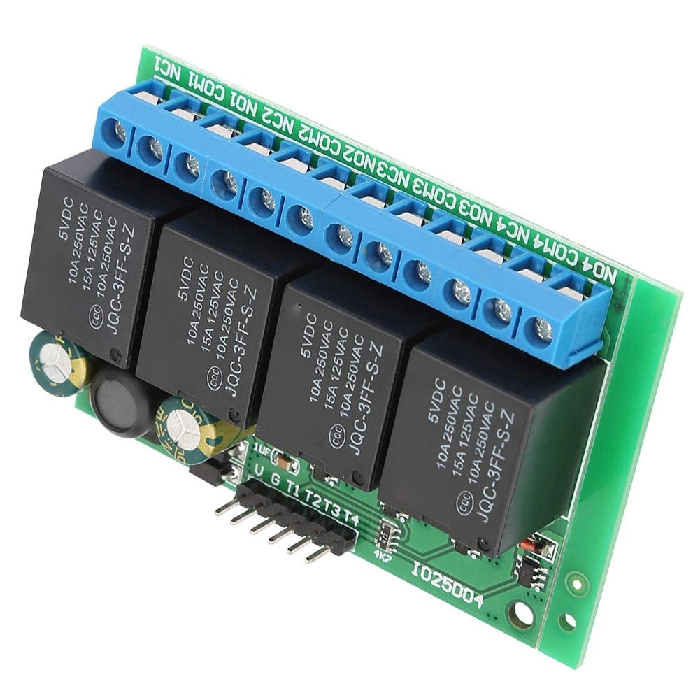 Modulo relè a 4 canali, flip-flop, 6-24V DC, con auto-mantenimento