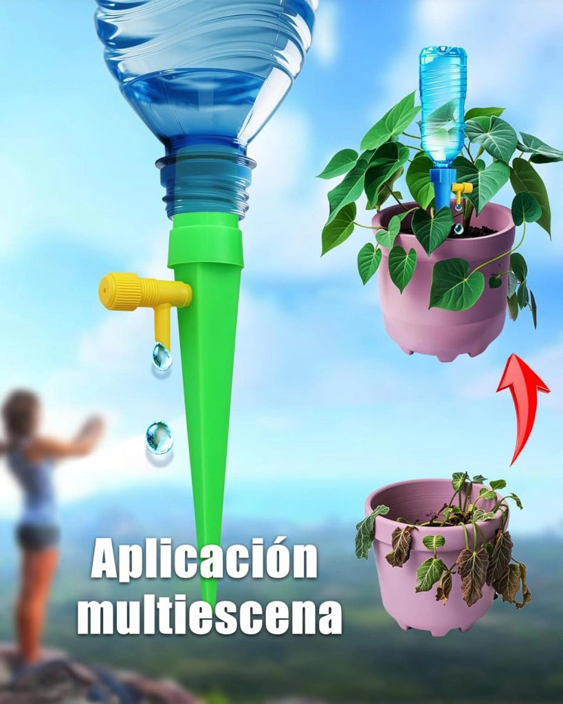 Kit di irrigazione, composto da 20 elementi, con valvola regolabile, per piante
