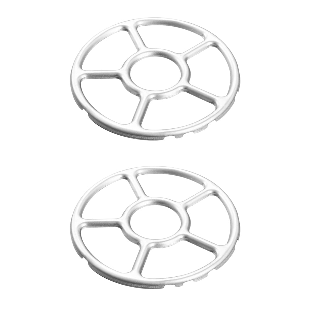 Set di 2 adattatori per bruciatore a gas, diametro 15,5 cm, color argento