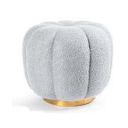 Pouf in tessuto teddy bianco cm 45x45x43h