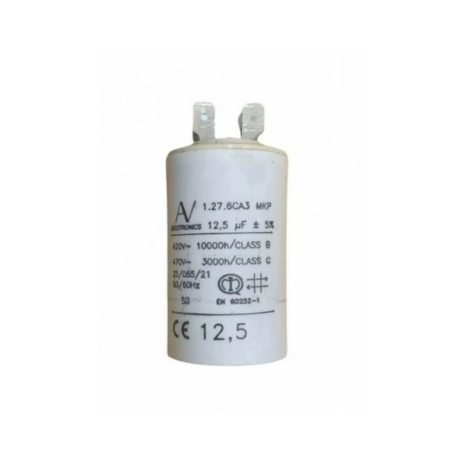 Condensatore per pompe dell'acqua, 12,5 µF, Ø 35 mm, 60 mm, condensatore di avviamento, condensatore per motori