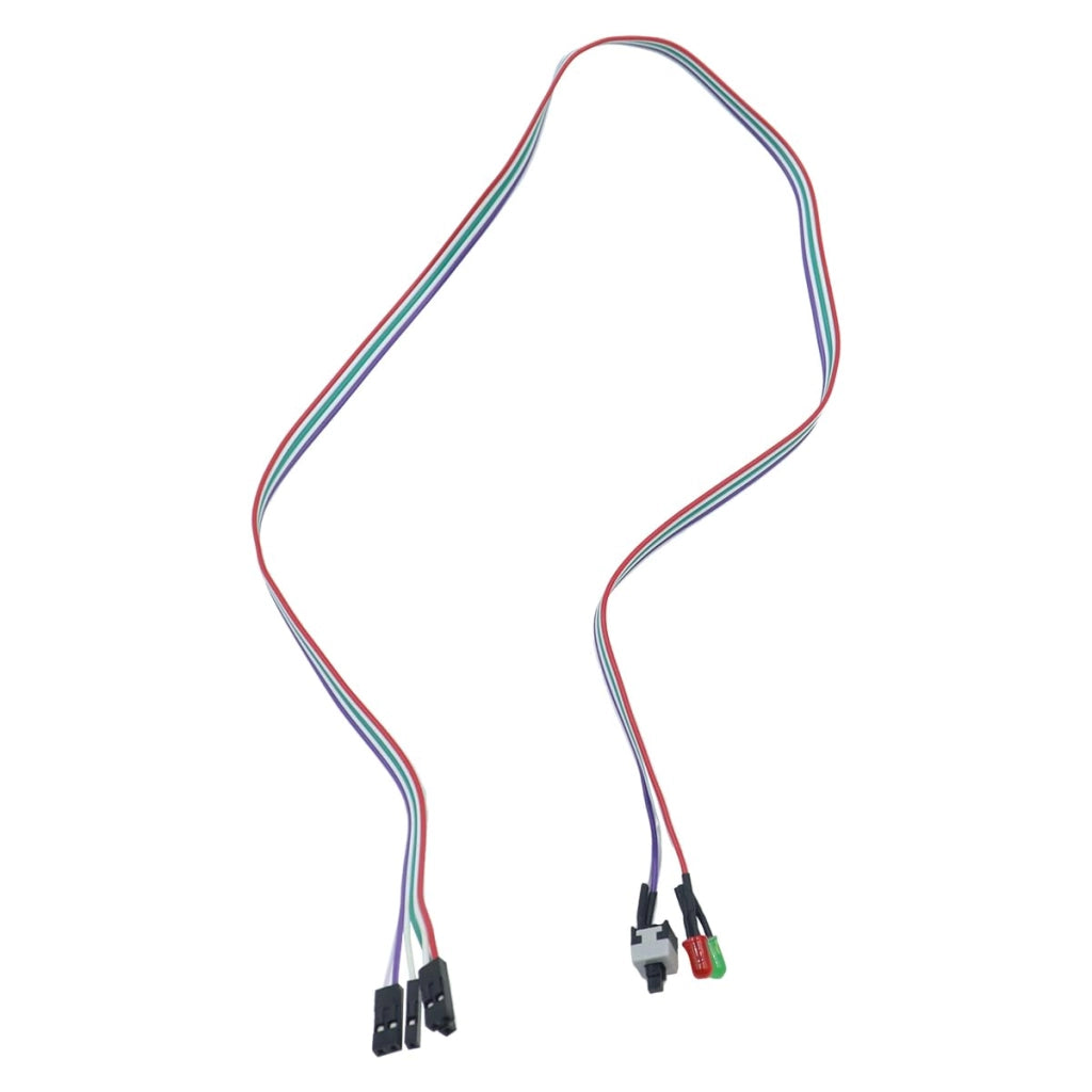 Interruttore a ponticello per alimentatore ATX, 2 pezzi, connettore a 2 pin, cavo da 40 cm