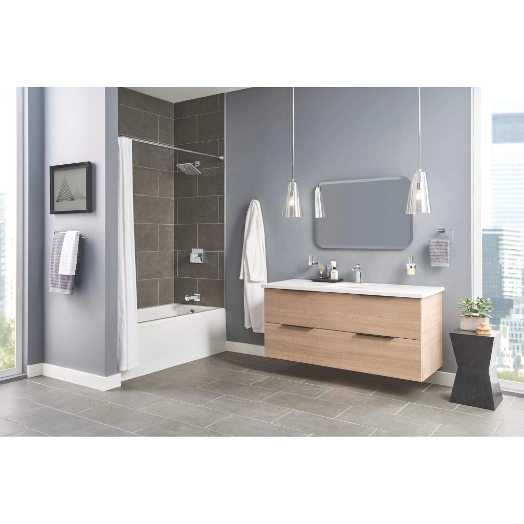 Miscelatore monocomando per lavabo, montaggio con foro centrale da 4 pollici, finitura cromata Starlight