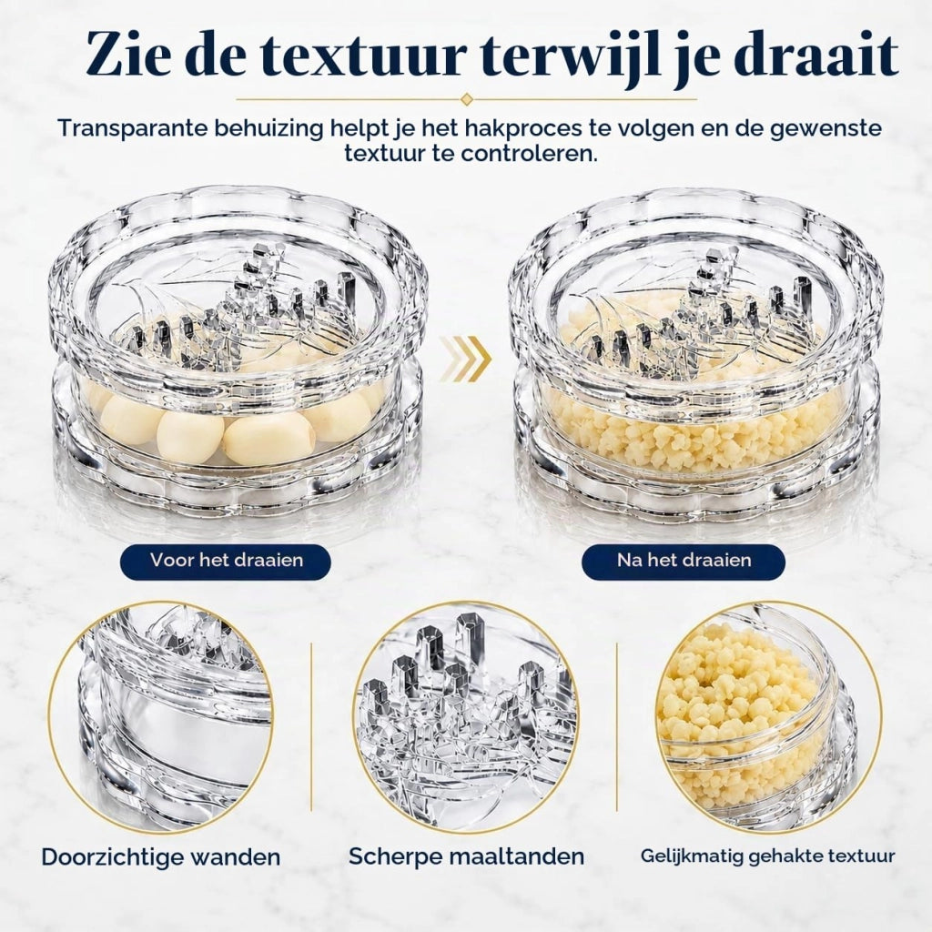 Set da 2 presse aglio, tritatutto, multifunzione, in plastica