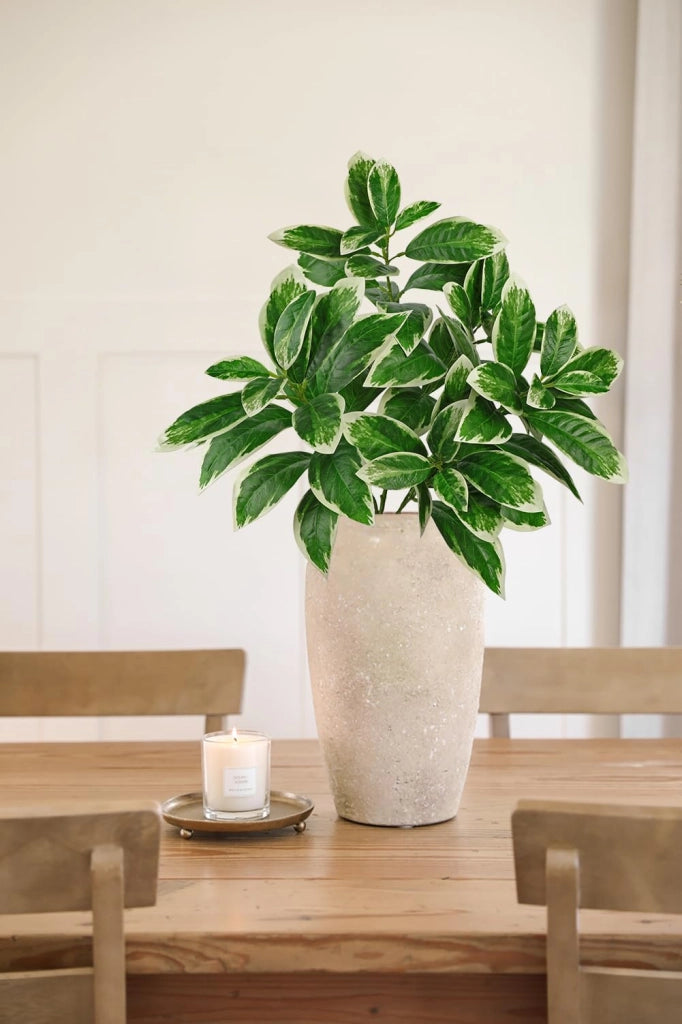 Rami di ficus artificiali, set da 3, 76 cm, verde artificiale realistico