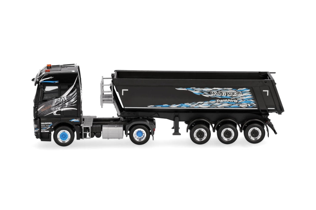 Modello di camion MAN TGX, rimorchio basculante, scala 1:87, materiale: plastica