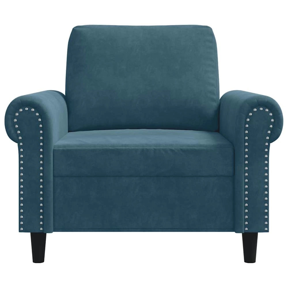 Poltrona Blu 60 cm Velluto