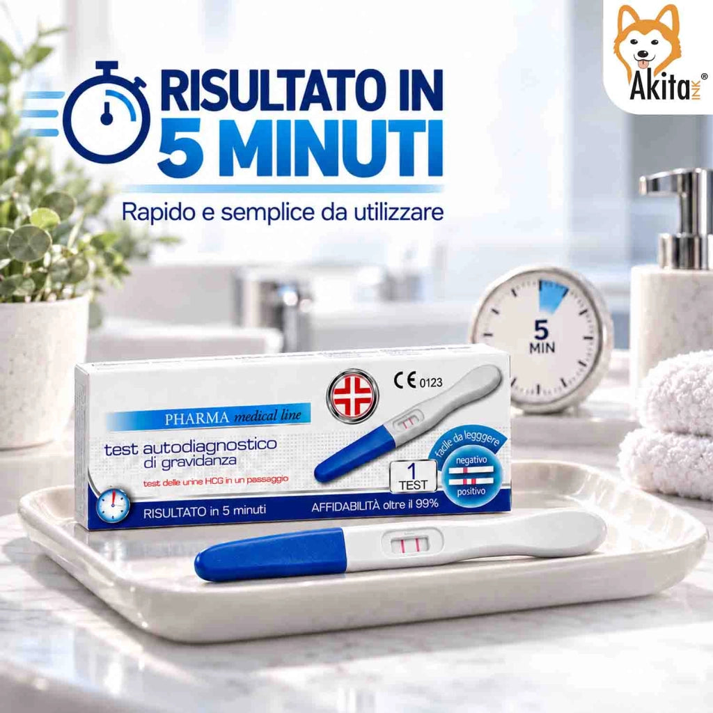 Akitaink 3 Pack Test di Gravidanza Autodiagnostico
