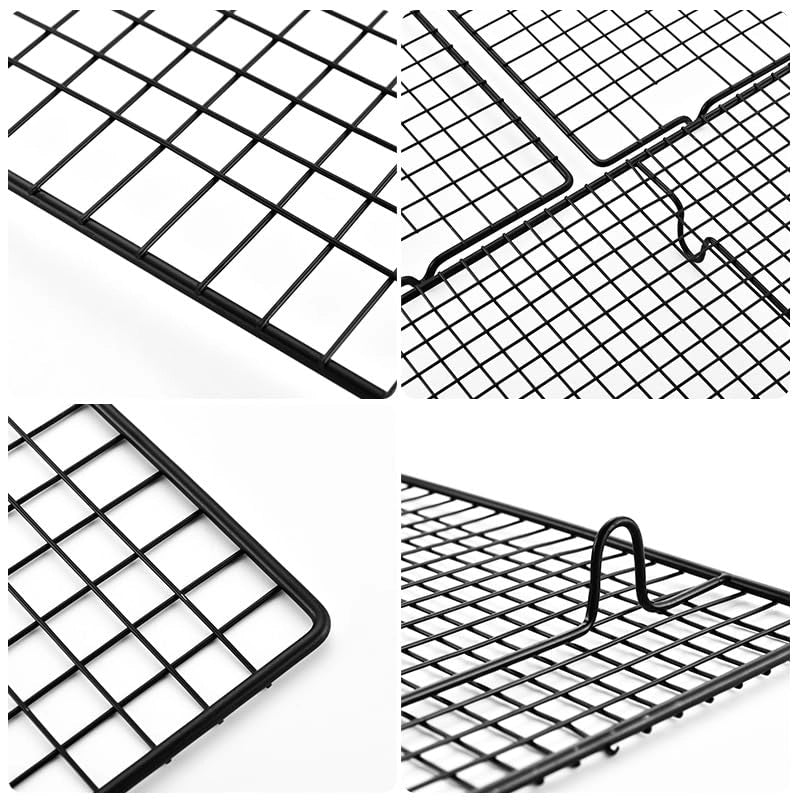 Set di 2 griglie di ventilazione in acciaio inossidabile, dimensioni 40x25 cm, con piedini