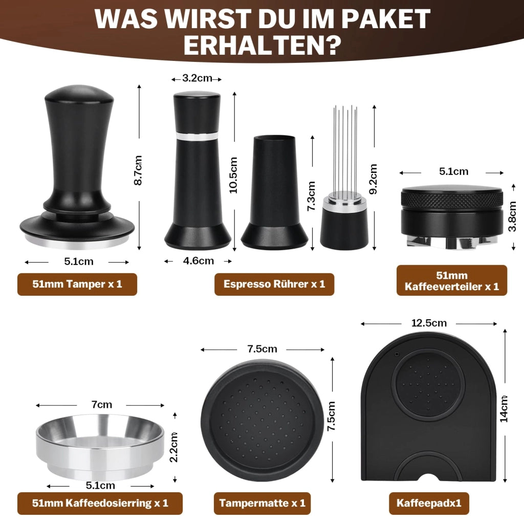 Set di macinacaffè da 51 mm per espresso, ideale per baristi