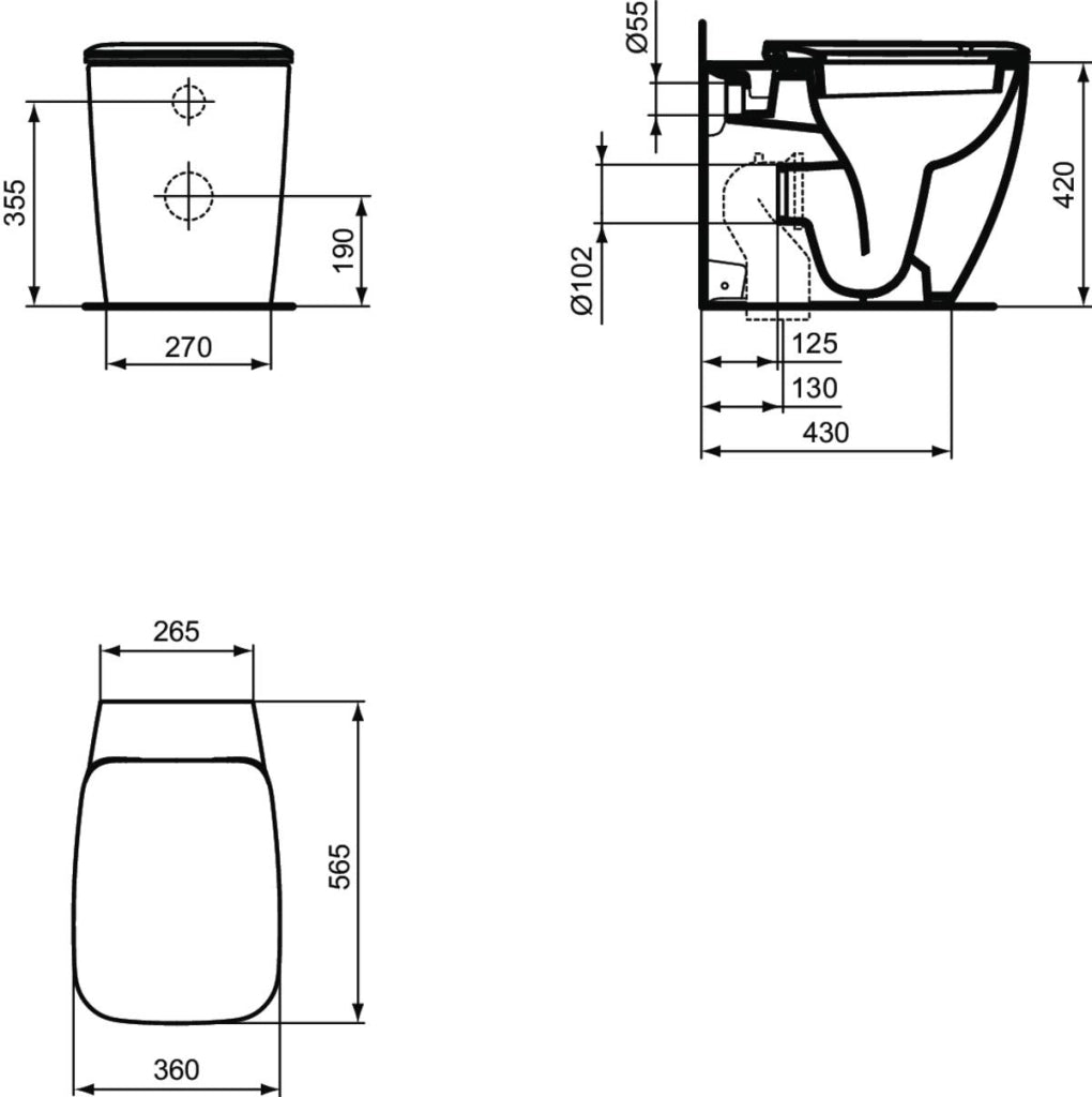 Set di copriwater slim, serie 21, chiusura ammortizzata, bianco, 1 pezzo