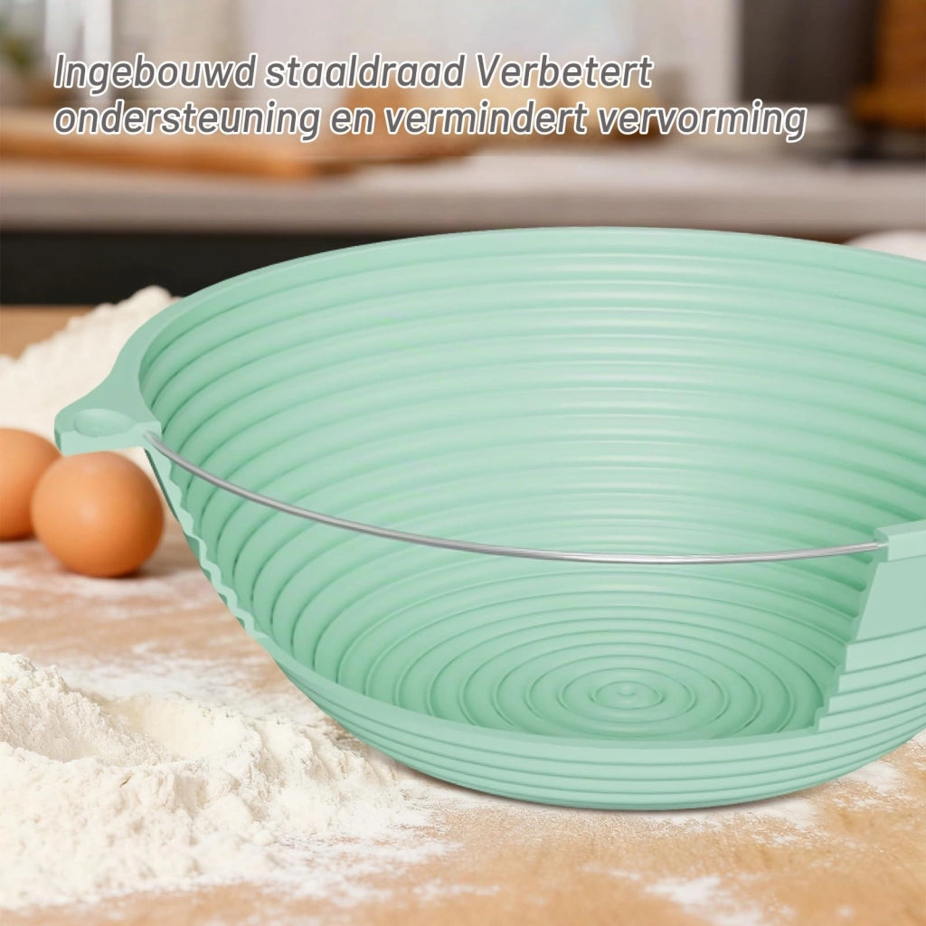 Cesto di silicone verde per la fermentazione, riutilizzabile, confezione singola