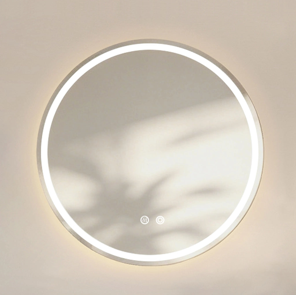 Specchio da bagno illuminato 70 x 70 cm con funzione antiappannamento