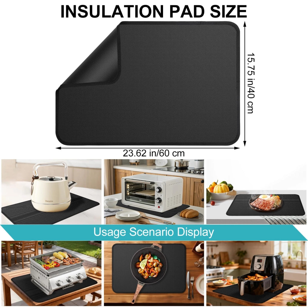 Sottopiatto resistente al calore, 40x60 cm, set da 2, ignifugo
