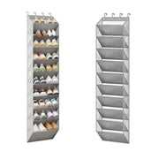 Organizzatore per scarpe da appendere alla porta, con 10 ripiani, capacità per 20 paia, altezza 180 cm