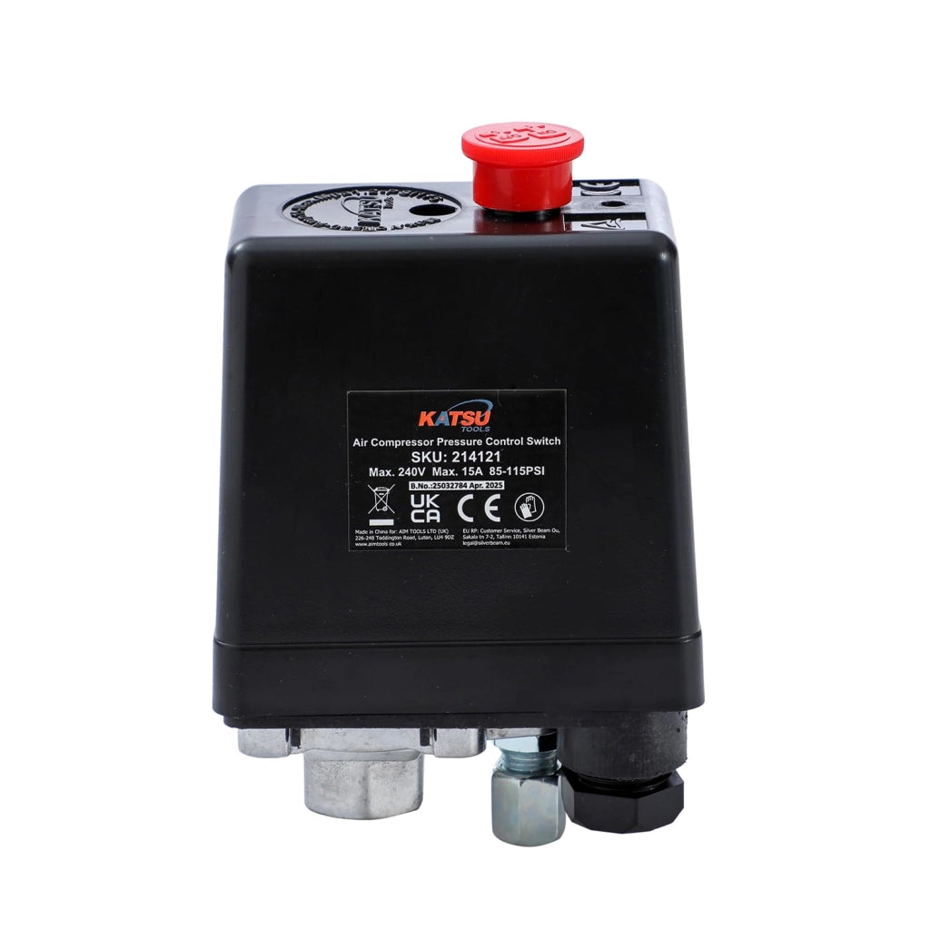 Interruttore di pressione da 1/4" a 220V monofase per compressore d'aria