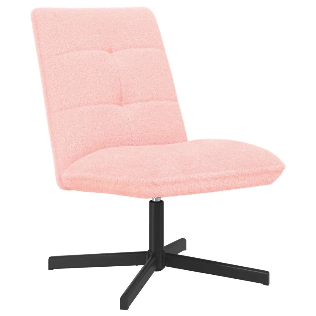 Sedia girevole Rosa Bouclé 42045550