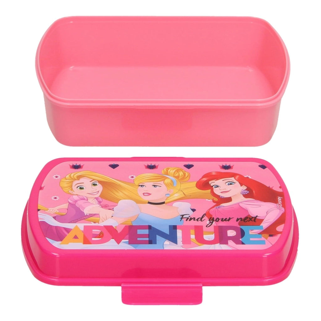 Contenitore per alimenti "Principessa", rettangolare, in plastica, rosa, dimensioni 17x8x11 cm