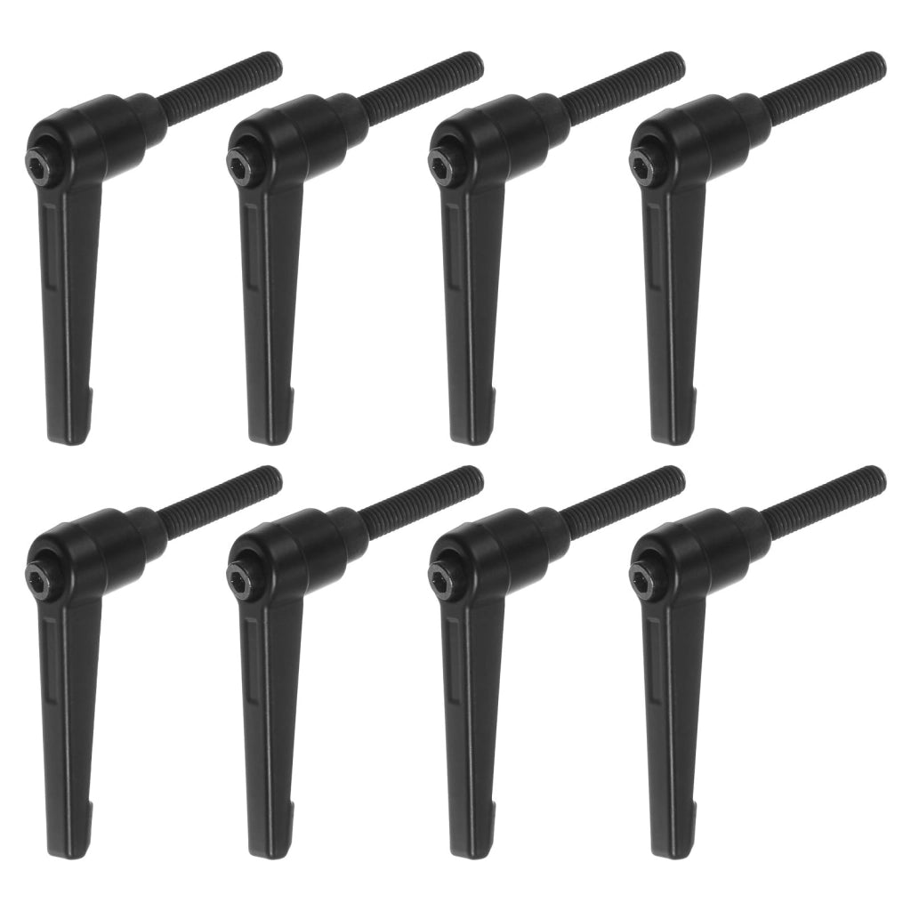 8 leve di serraggio M6x40 mm, filettatura esterna, colore nero
