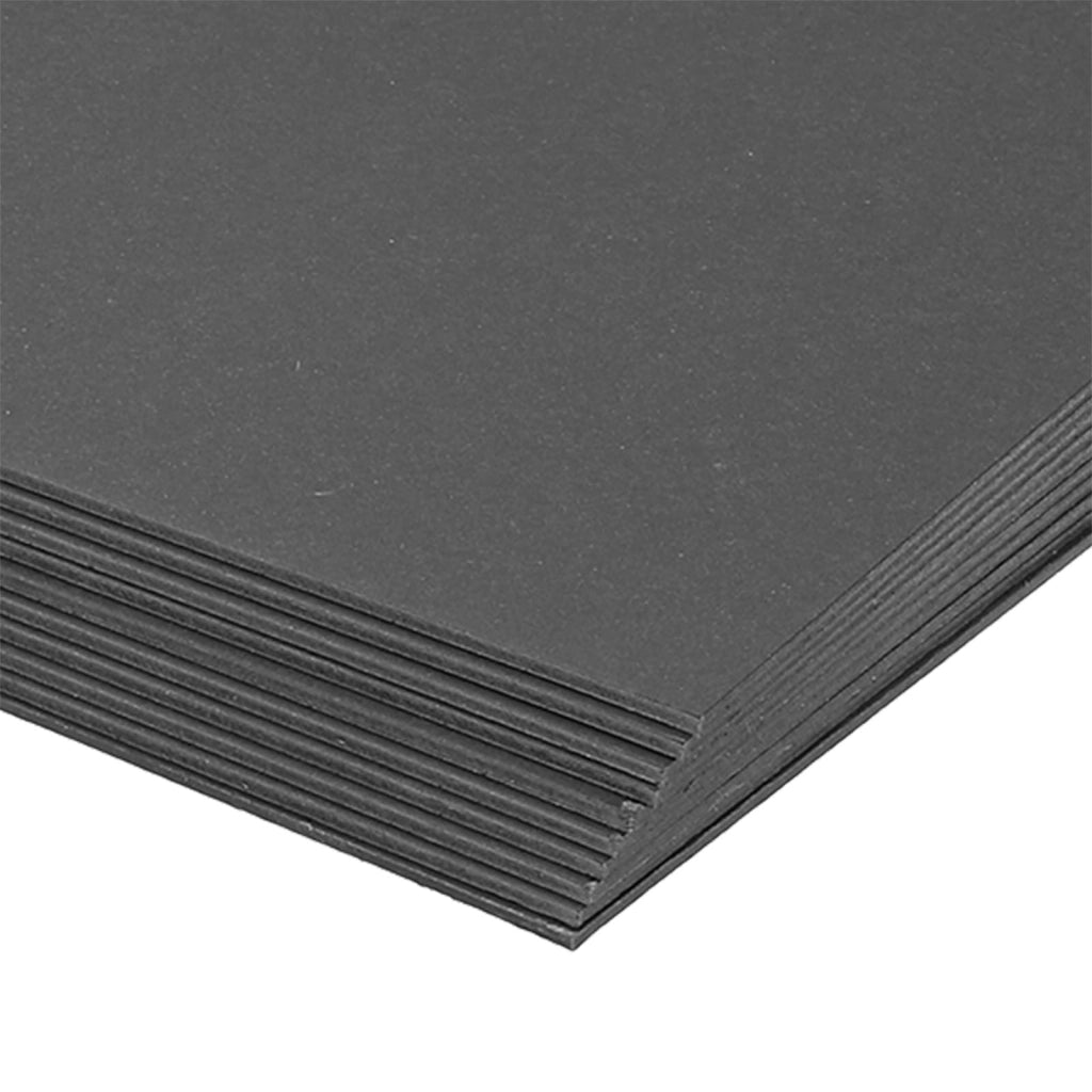 Fogli di cartone pressato 12,5 x 10 x 0,06 pollici, 10 pezzi, 60PT, nero, per legatoria
