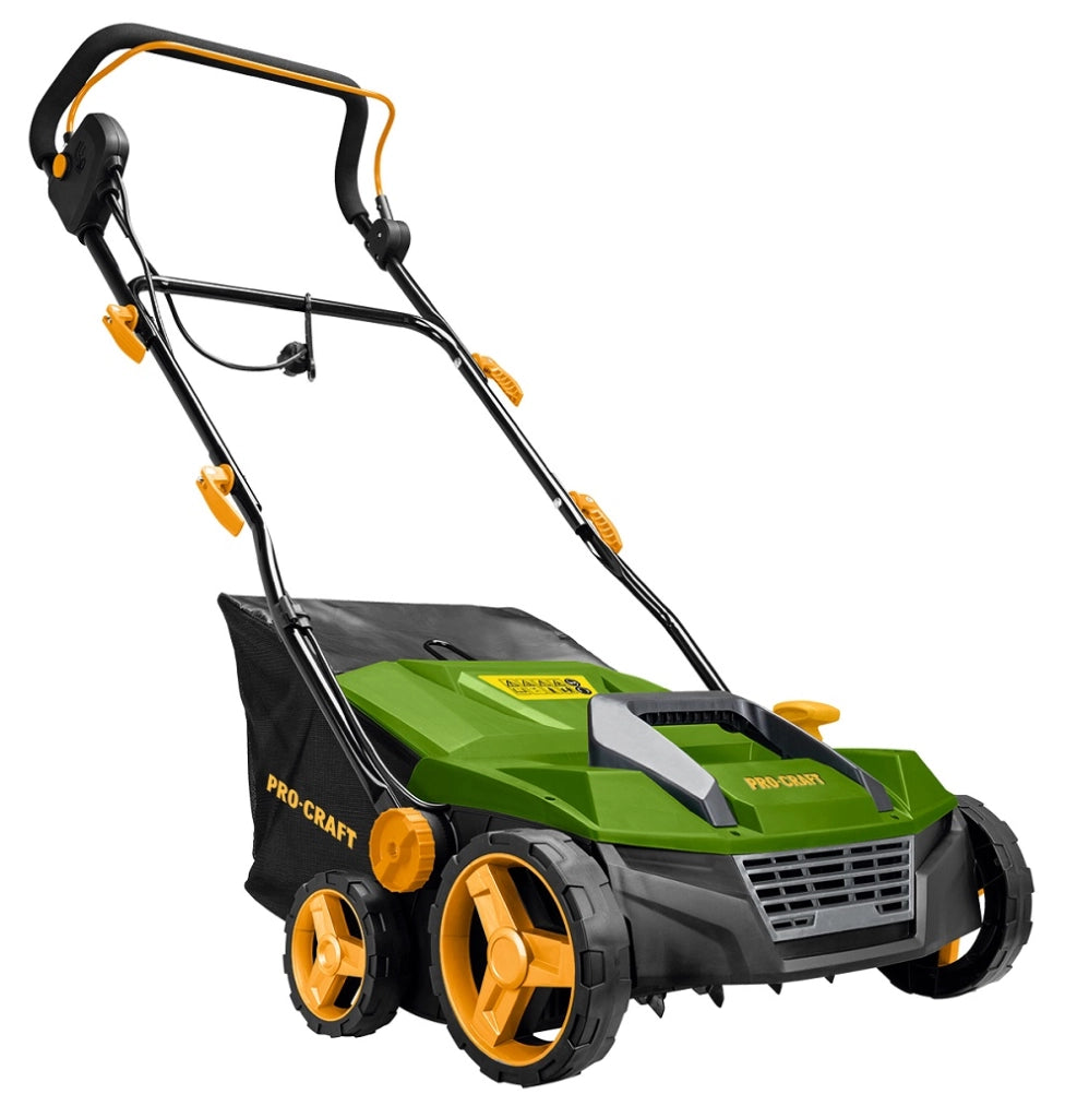 Scarificatore elettrico Procraft PSC380, 1800 W, larghezza di lavoro 380 mm, cesto 48 l