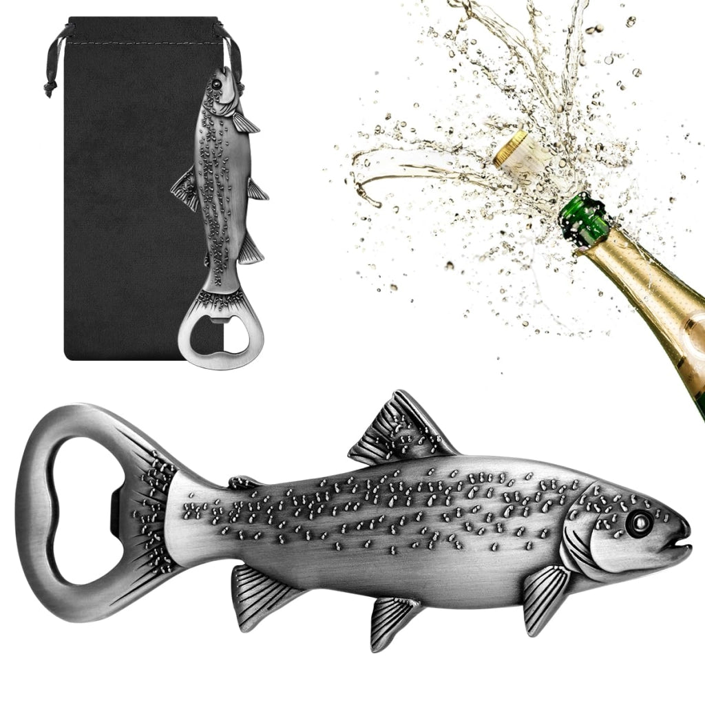 Apertiscatole Forel, lega di zinco, regalo per pescatori, argento