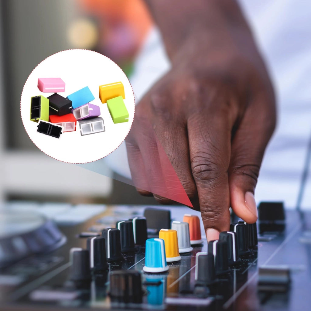 Punte per fader, grigie, 5 pezzi, in gomma, per controller e mixer per DJ