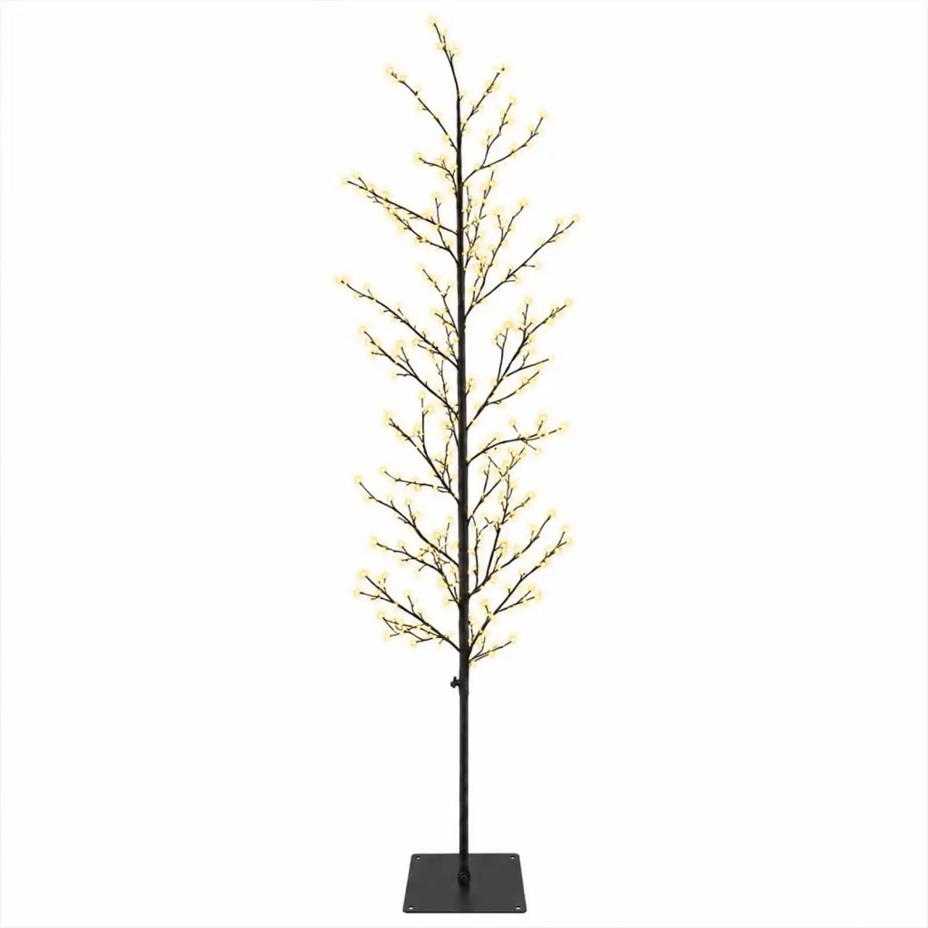 Albero di Natale a betulla Nero 20 x 20 x 180 cm Acciaio 42055289