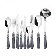 MELODIA Ghiera Cromata, Posate Set 75 Pz, Scatola Gallery, Casa Colore: Nero