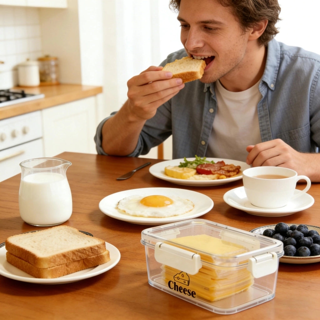 Contenitore per alimenti ermetico, capacità 750 ml, trasparente, impilabile