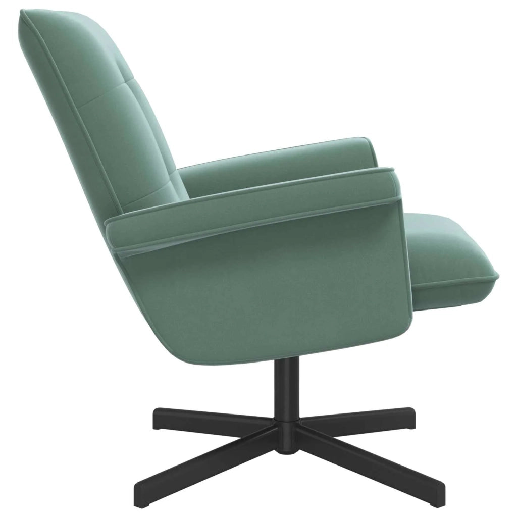 Sedia girevole Verde Mare Velluto 42045596