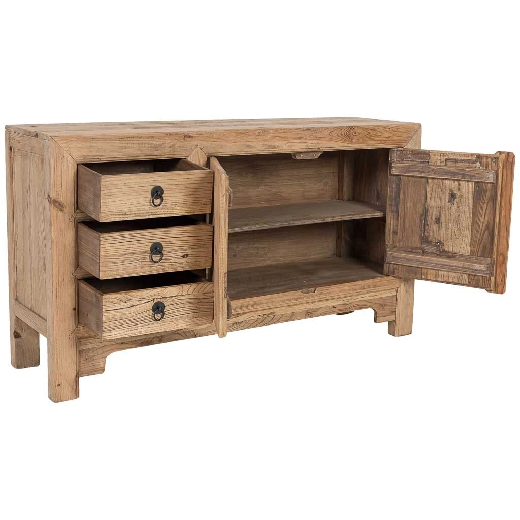 Credenza in legno beige 145x40x81h cm