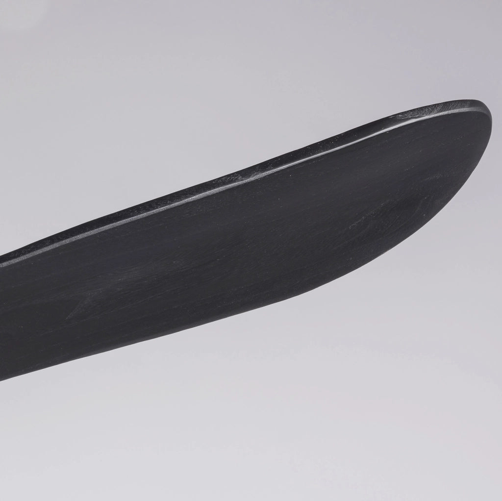 Ventilatore da soffitto nero 132 cm, 3 pale in legno, telecomando, senza luce
